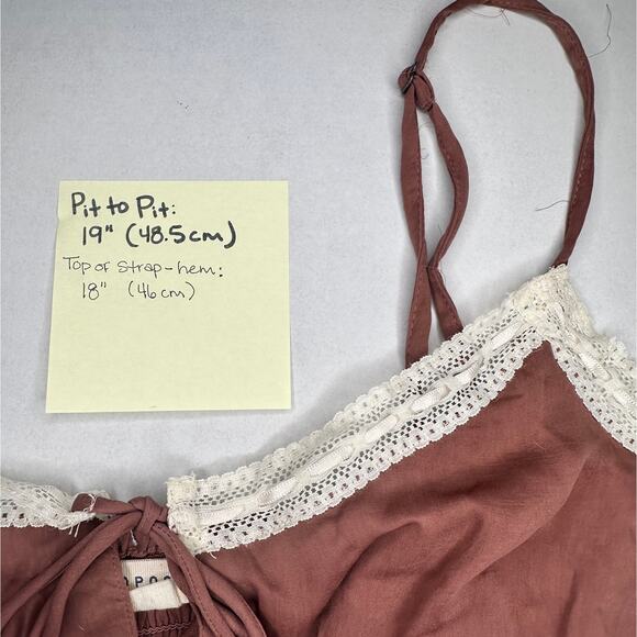 XL Aeropostale Coquette lace Y2K 90s Lorelai Gilmore Crop Top blush Satin - Picture 2 of 15